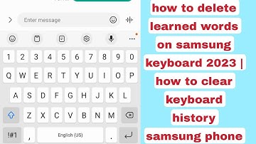how to delete | remove learned words on samsung keyboard 2023 | how to clear keyboard history 2023