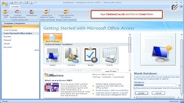 Creating a New Blank Database