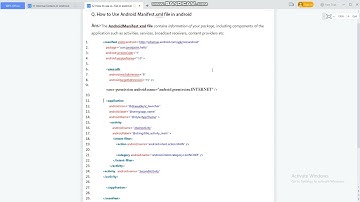 How to use AndroidManifest.xml file in android in Hindi