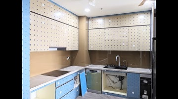 Công Trình Thực Tế Tại R3 Roycity    Kính Ốp Bếp Màu Be