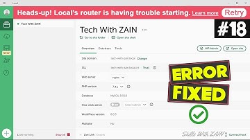 Heads-up! Local’s router is having trouble starting - Local by Flywheels Error Solution