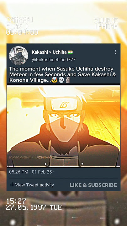 SASUKE UCHIHA 🗿 SAVED KAKASHI & KONOHA VILLAGE 🍃FROM THE METRO 🪨💀