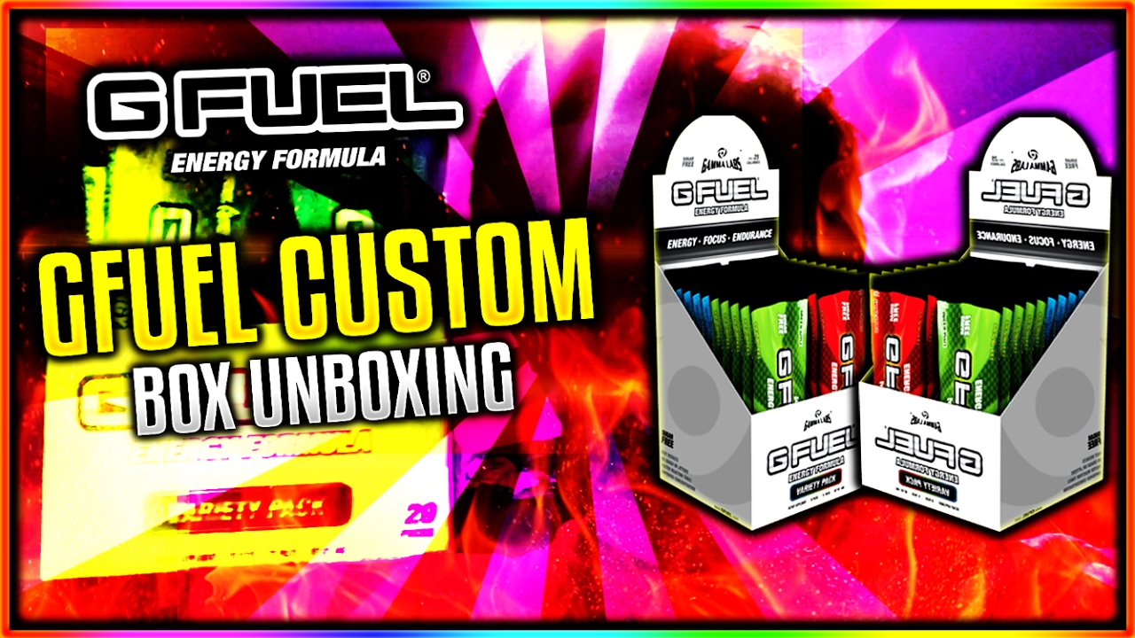 *NEW* GFUEL CUSTOM VARIETY BOX UNBOXING! (GFUELENERGY UNBOXING & REVIEW) YouTube