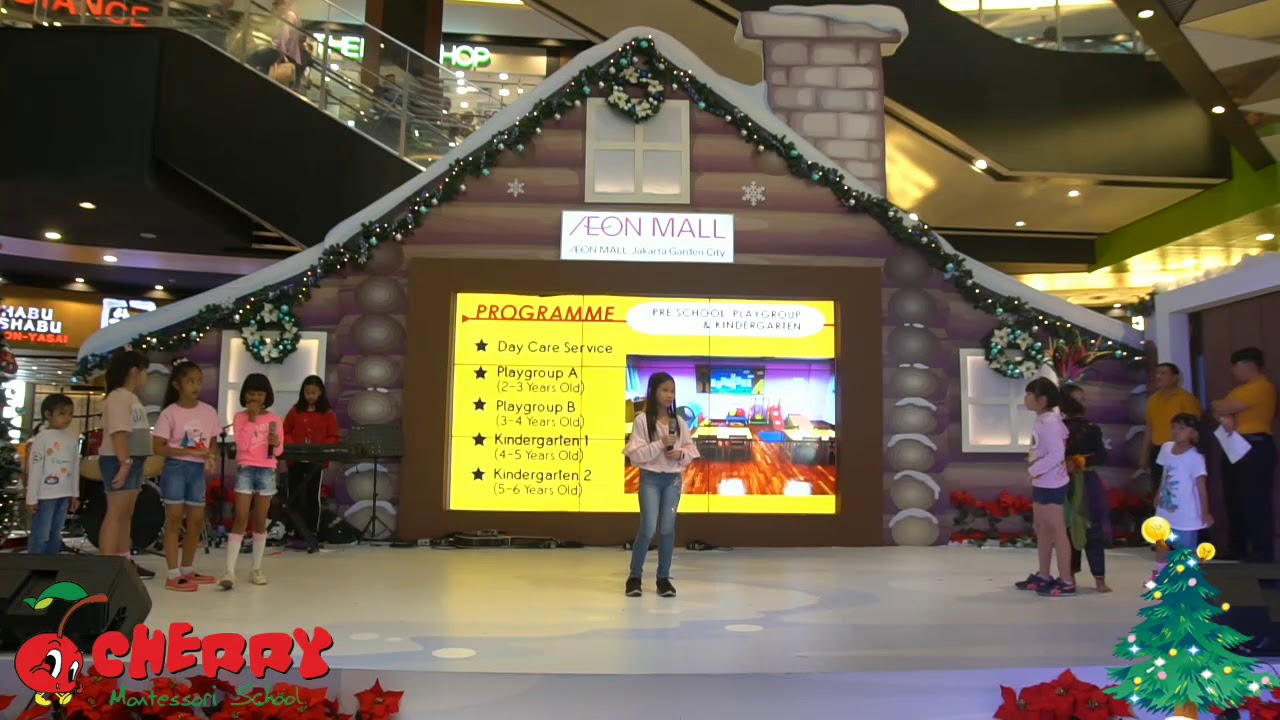 Aeon japan mall supermarket shopping Christmas Event on 14 December 2019 at AEON Mall Jakarta Garden City