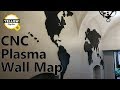 STEEL French Cleats make CNC Plasma Cut Map Cover a WHOLE Wall - with Yellow Mug Inc