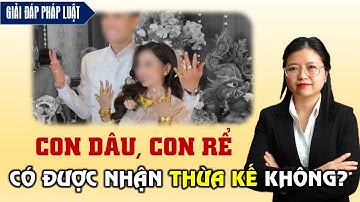 CON DÂU, CON RỂ có được nhận THỪA KẾ không? Giải đáp pháp luật