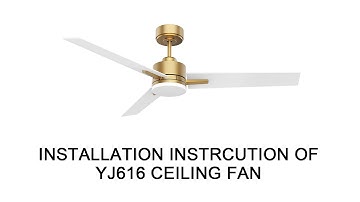 Voice Control Smart Ceiling Fan with Light Installation instructions - Model YJ616