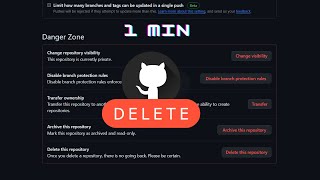 How to delete github repository | delete repository in 1 min | 2024