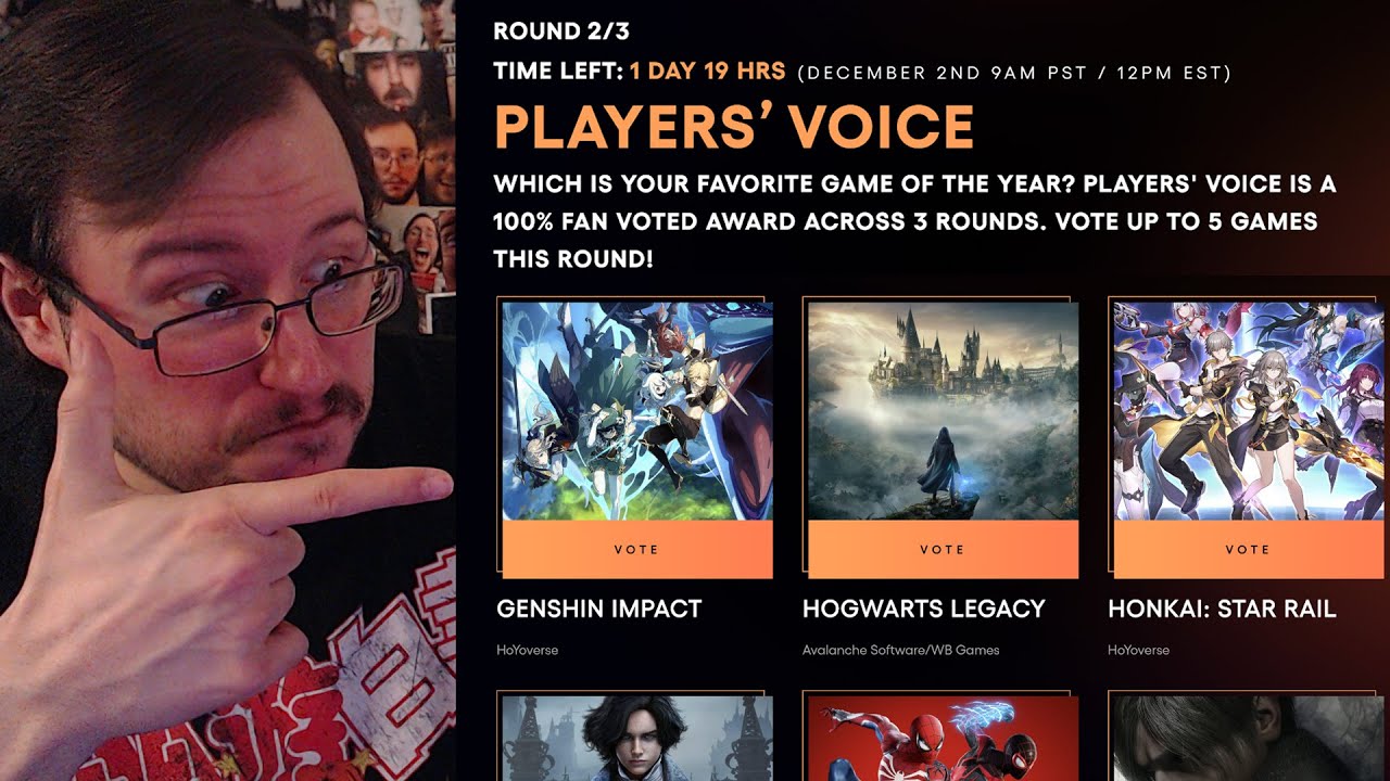 Voting For The Game Awards 2022 Players' Voice Award (Part 1) 