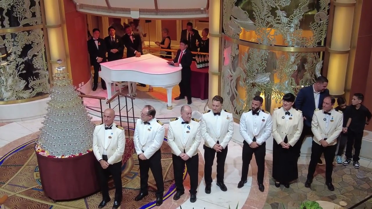 Caribbean Princess - Officer Celebration and Champagne Waterfall, February 2024