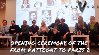 Opening ceremony of the From Kattegat to Paris 2 with the cast of Vikings in Paris