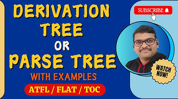 28-DERIVATION TREE  / PARSE TREE IN AUTOMATA THEORY || DERIVATION || TOC