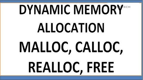 DYNAMIC MEMORY ALLOCATION AND DEALLOCATION  IN C (HINDI)