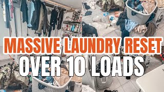 MASSIVE LAUNDRY DAY RESET | OVER 10 LOADS: WASH DRY FOLD REPEAT | 2023 EXTREME LAUNDRY MOTIVATION