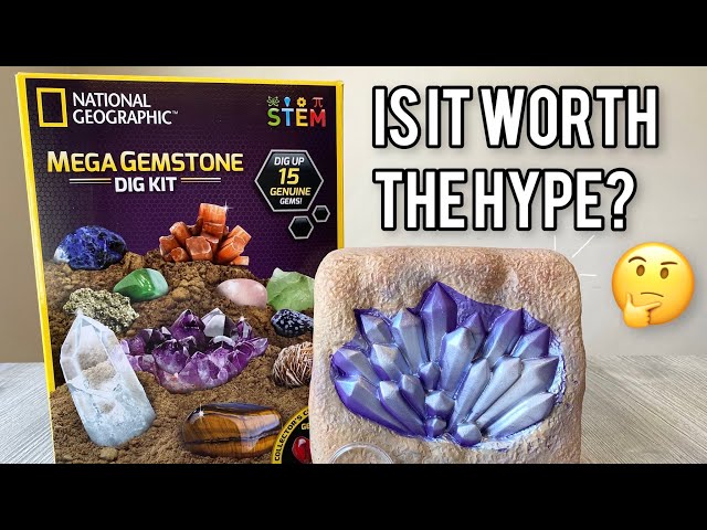 NATIONAL GEOGRAPHIC Mega Gemstone Dig Kit – Dig Up 15 Real Gems