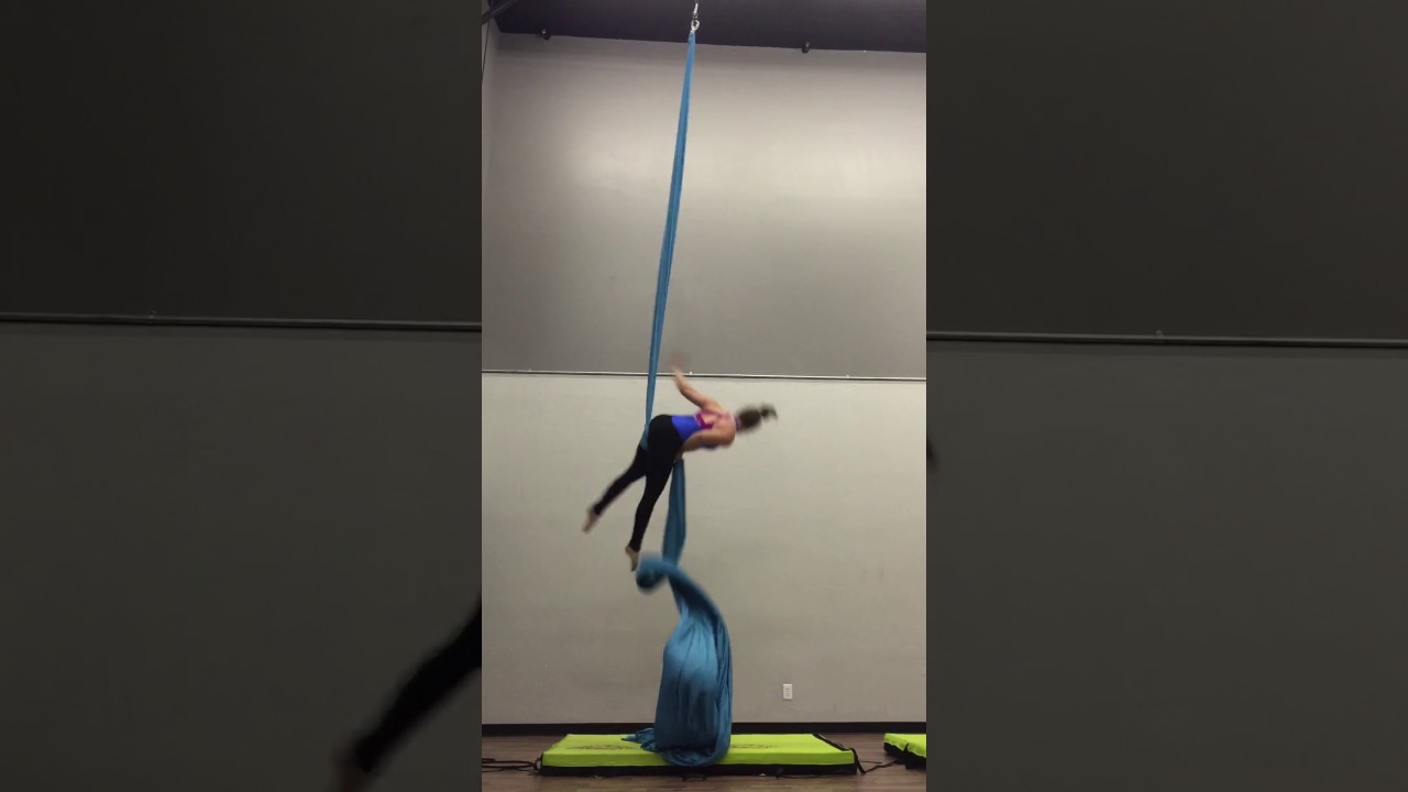 Aerial silks double back dive YouTube