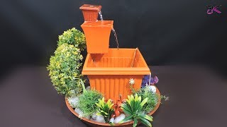 How to make Terracotta fountain with Plastic Pots /DIY