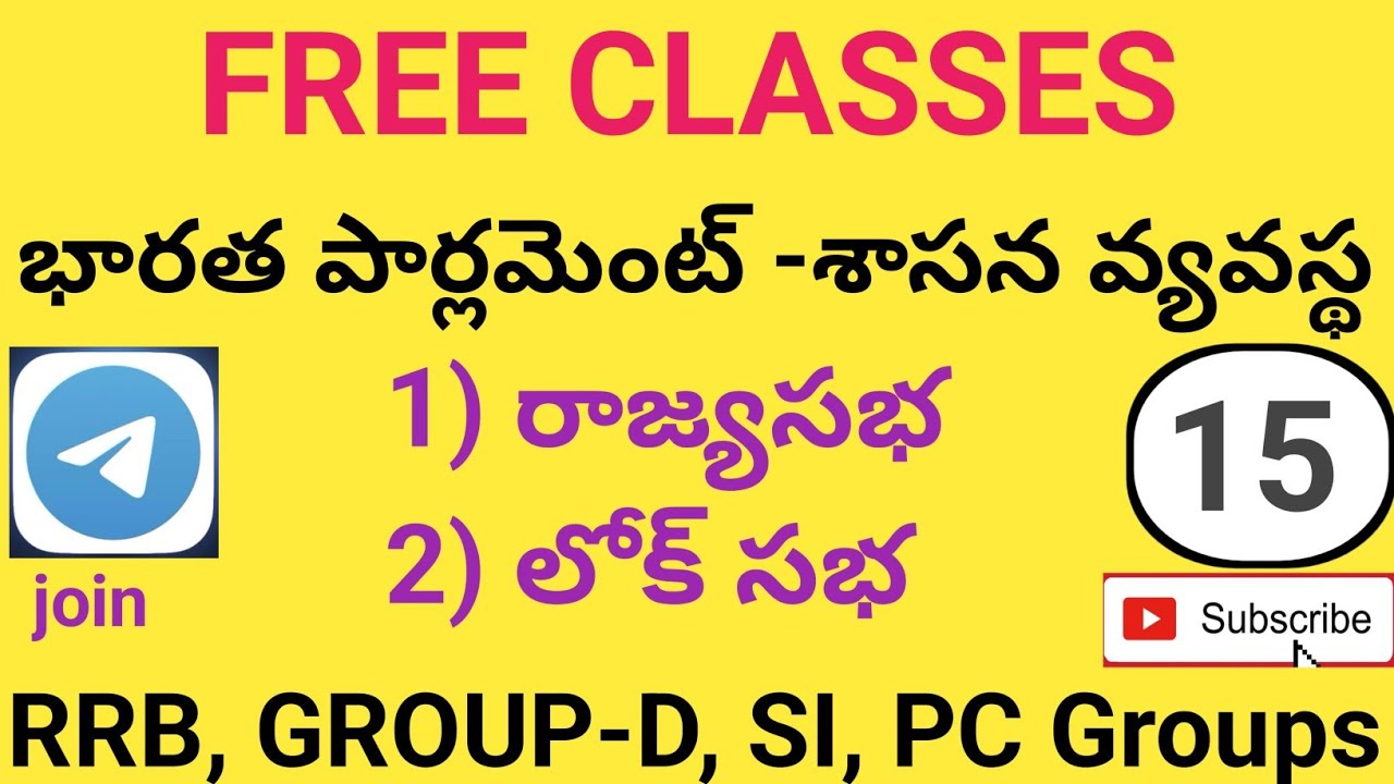 💥భారత పార్లమెంట్ - శాసన వ్యవస్థ 💥Polity class -15💥ముఖ్యమైన అధికరణలు 