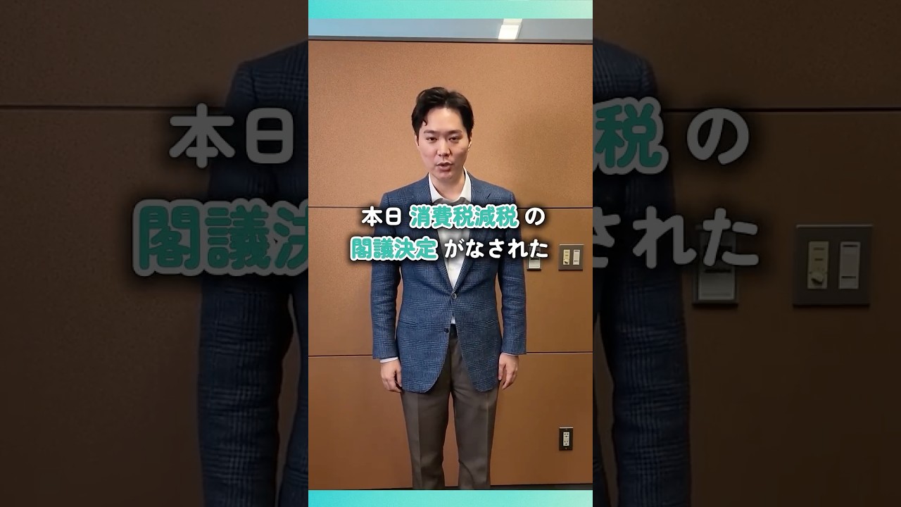 消費税減税の閣議決定について #チームみらい
