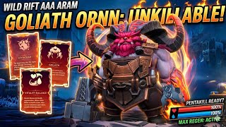 Ornn with Auguments Goliath + Vitality Balance + Leviathan = Unkillable | Wildrift AAA ARAM Mode