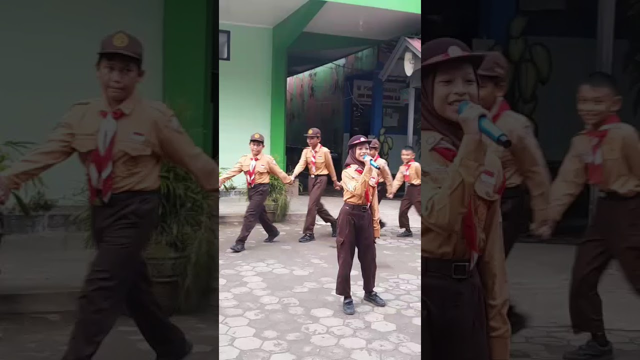 Tampil Menyanyi Di lapangan sekolag #sekolah #samarinda