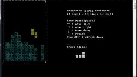 [C 언어 프로젝트] 테트리스 ver 0.3 - 실행 결과