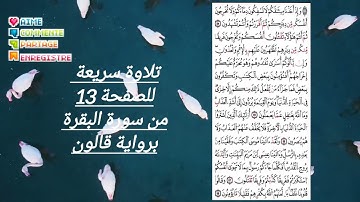 تلاوة الصفحة13 برواية قالون