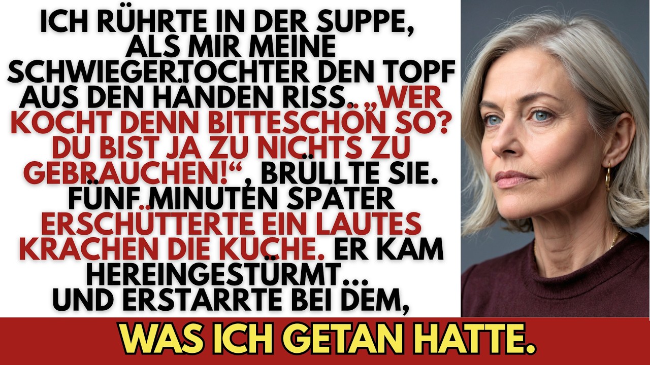Ein ganz normaler Dienstagmorgen in meiner Küche. Ich rührte in der Suppe, als Saskia mir den Topf aus der Hand riss und mir den Topfboden zwischen die Schulterblätter knallte. „Wer kocht denn...