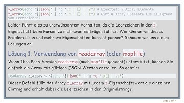 Wie man mehrere Eigenschaften mit Leerzeichen in jq für JSON in Bash parst