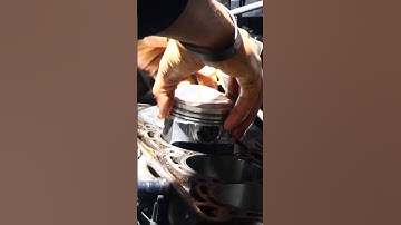 Installing piston without removing engine block. #petrolengine #enginerebuild #piston