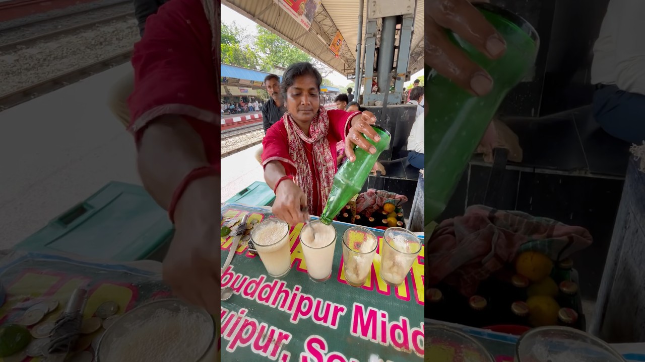Hardworking Woman Selling Fresh Soda Water - Amazing Skills! 