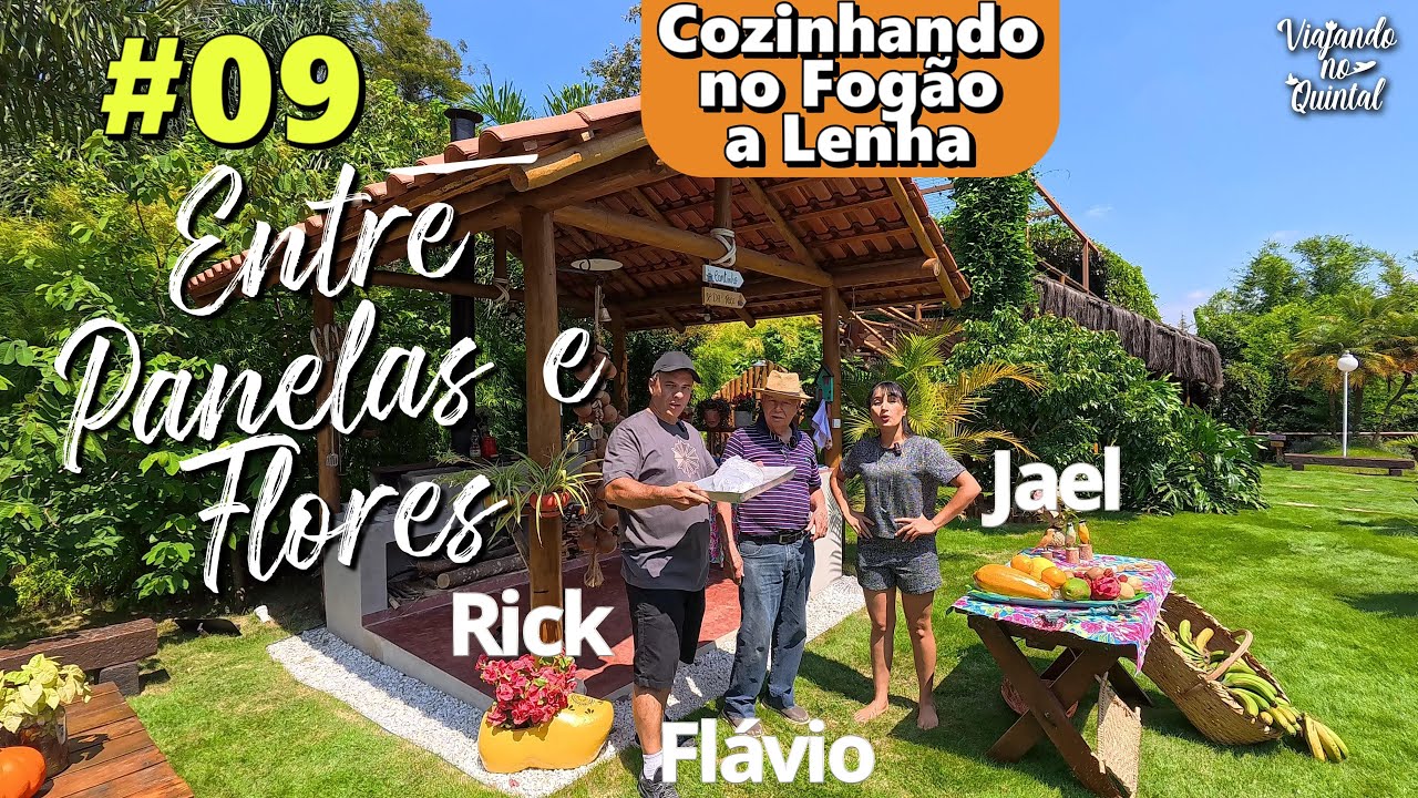 COZINHANDO NO FOGÃO A LENHA - FLÁVIO - ENTRE PANELAS E FLORES