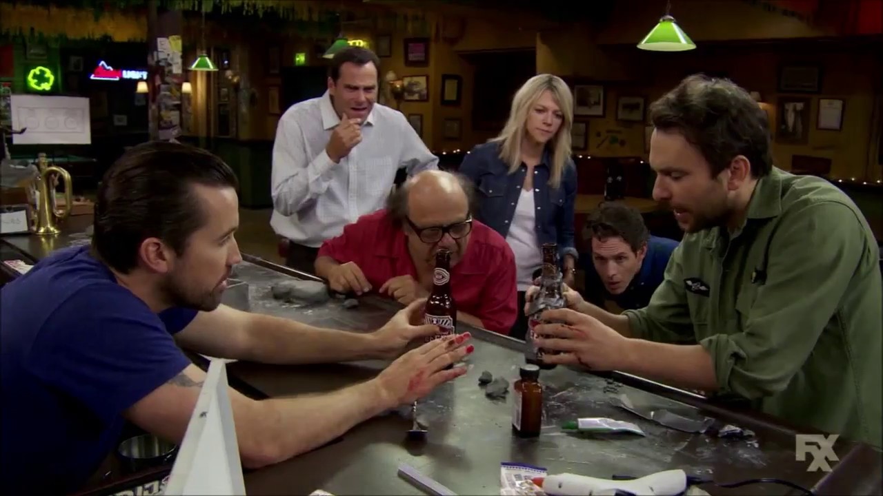 Puzzles Scene Putting the Bottle Back Together S11E01 Its Always Sunny ...