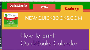 QuickBooks 2016 Desktop Pro & Premier - How to print QuickBooks Calendar