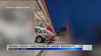 Mobile Alabama Power lineman reacts to 'aggressive' Houston residents thumbnail
