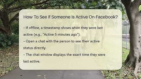 How To See If Someone Is Active On Facebook? - Everyday-Networking
