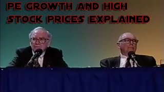 WARREN BUFFETT EXPLAINS PE GROWTH AND OVERPRICED STOCKS IN THE MARKET!!!!