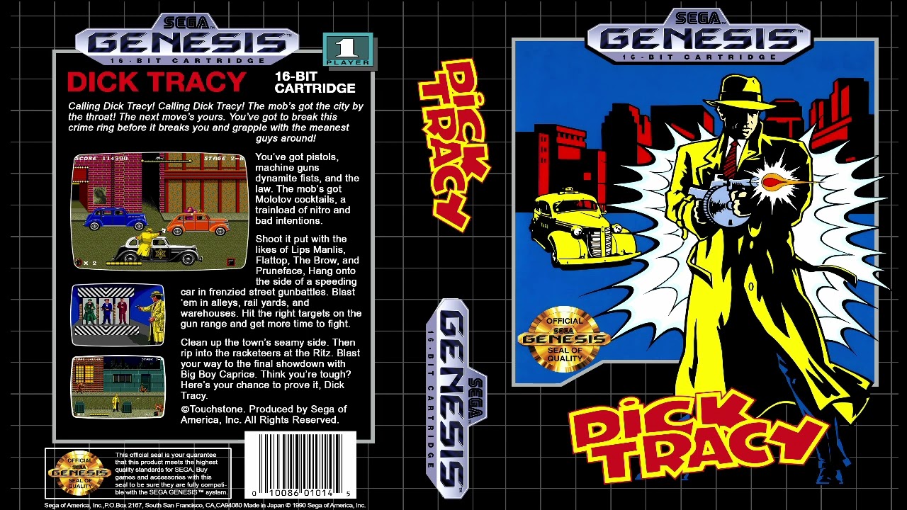 Dick Tracy  for the Sega Genesis and Sega Mega Drive OST Original Video Game Soundtrack