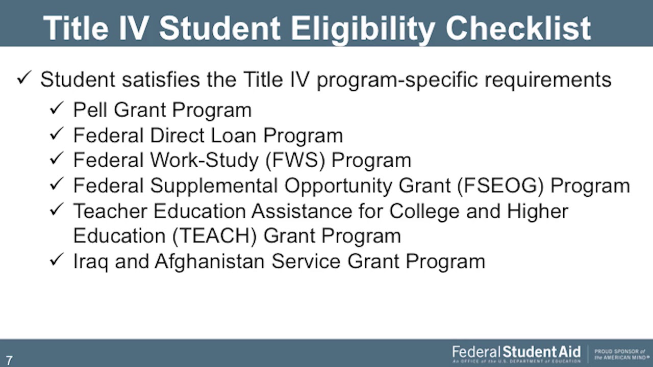 2019 FSA Training Conference: Boot Camp 3 Student Eligibility