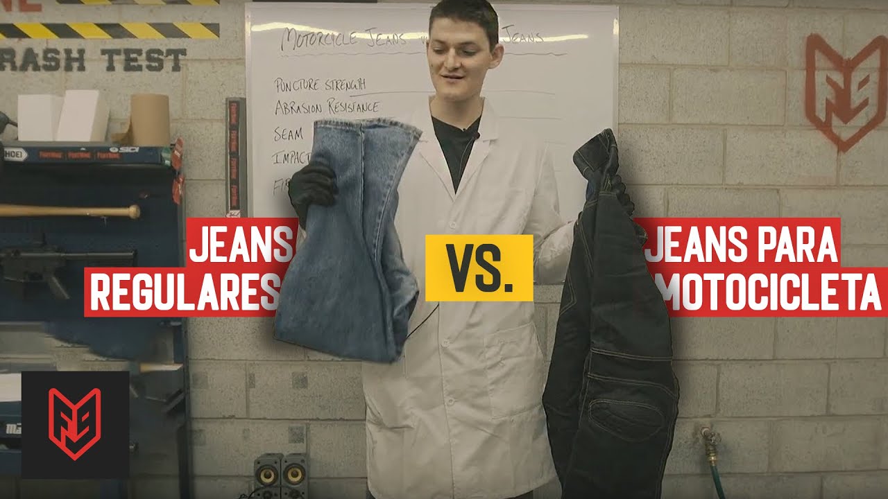 Jeans de moto vs. Jeans regulares - Probado en un choque