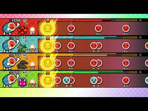 【太鼓の達人 Wii U2】DEBSTEP!【全難易度同時再生】