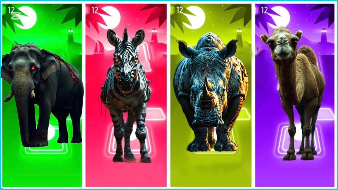 Zombie Elephonte 🆚Zombie Zebra🆚Zombie Rhino🆚Zombie Camel