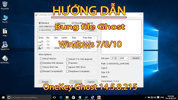 cách ghost win  đơn giản nhất với onekey ghost không cần usb hay cd [one click]