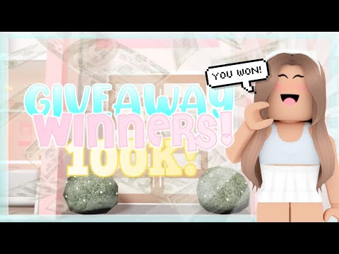 100K CASH GIVEAWAY WINNERS! | Bloxburg | thedailyrose