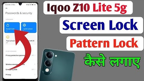 Iqoo Z10 Lite 5G screen lock setting | Iqoo Z10 Lite 5G me screen lock kaise lagaye | screen lock