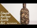 Antique Bottle Art/Women Theme Bottle Art/Altered Bottle/Bottle Art with Face By CreativeCat