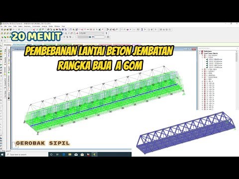 JEMBATAN RANGKA A60M PENERAPAN BEBAN LANTAI DENGAN STAADPRO