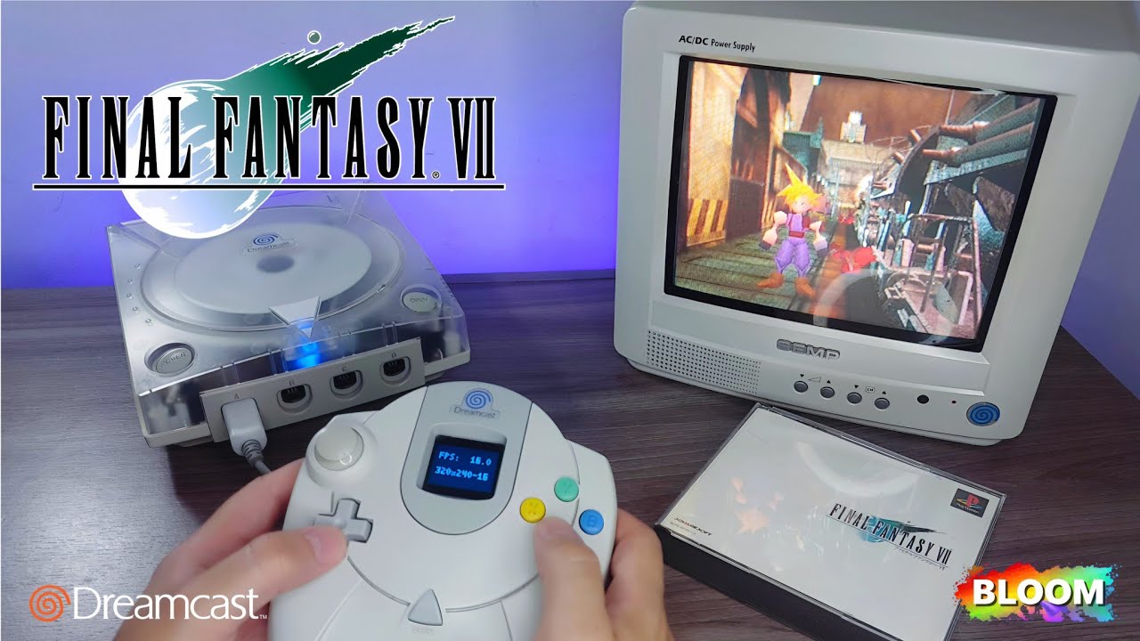 Final Fantasy VII (Bloom) - Dreamcast Gameplay - CRT