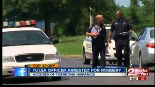 Tulsa police officer arrested, accused of robbery