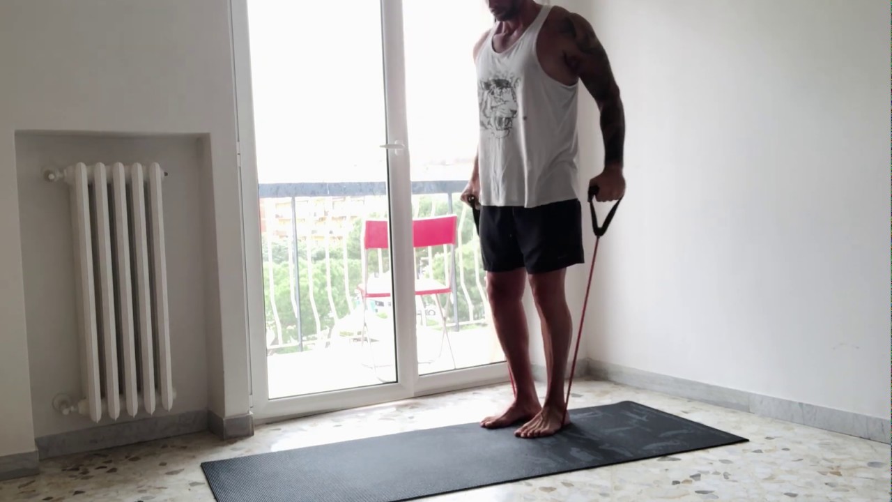 HOME WORKOUT - Band Front Rise - YouTube